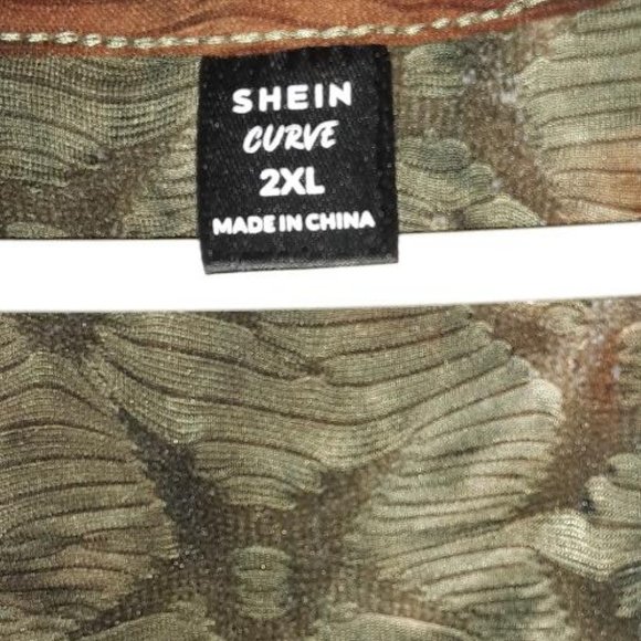 Grunge Tie Dye Hanky Hem Mesh Dress Without Belt - Picture 4 of 5